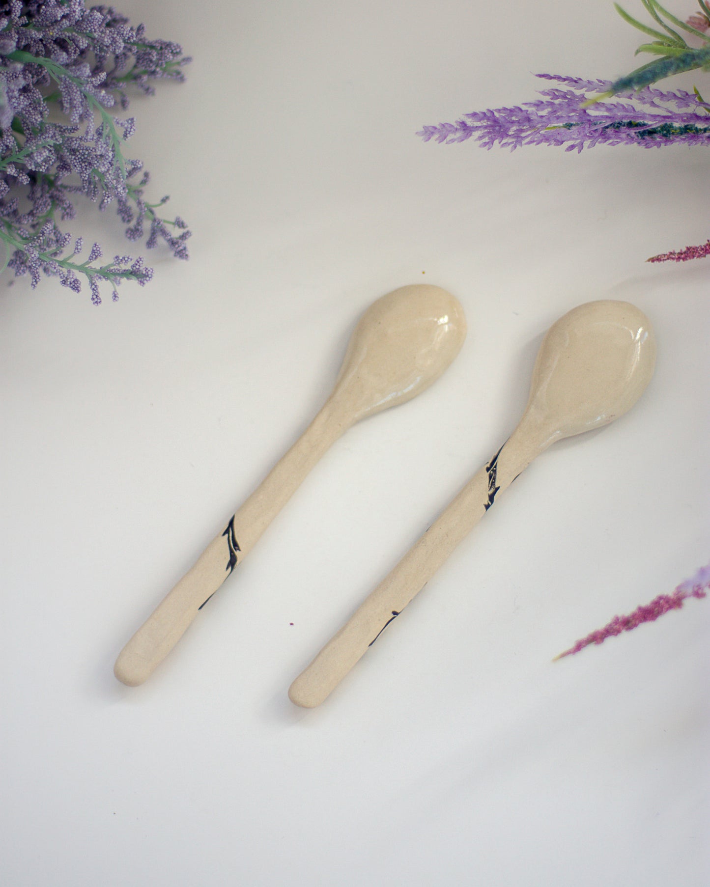 Red Rose Ceramic Spoon