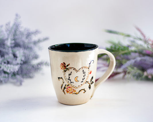 Heart and Roses Mug