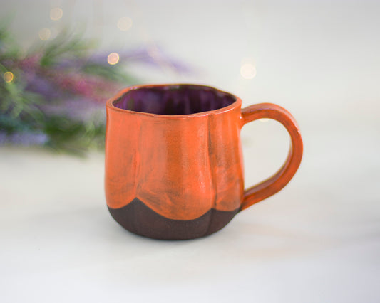 Dark Clay Pumpkin Mug