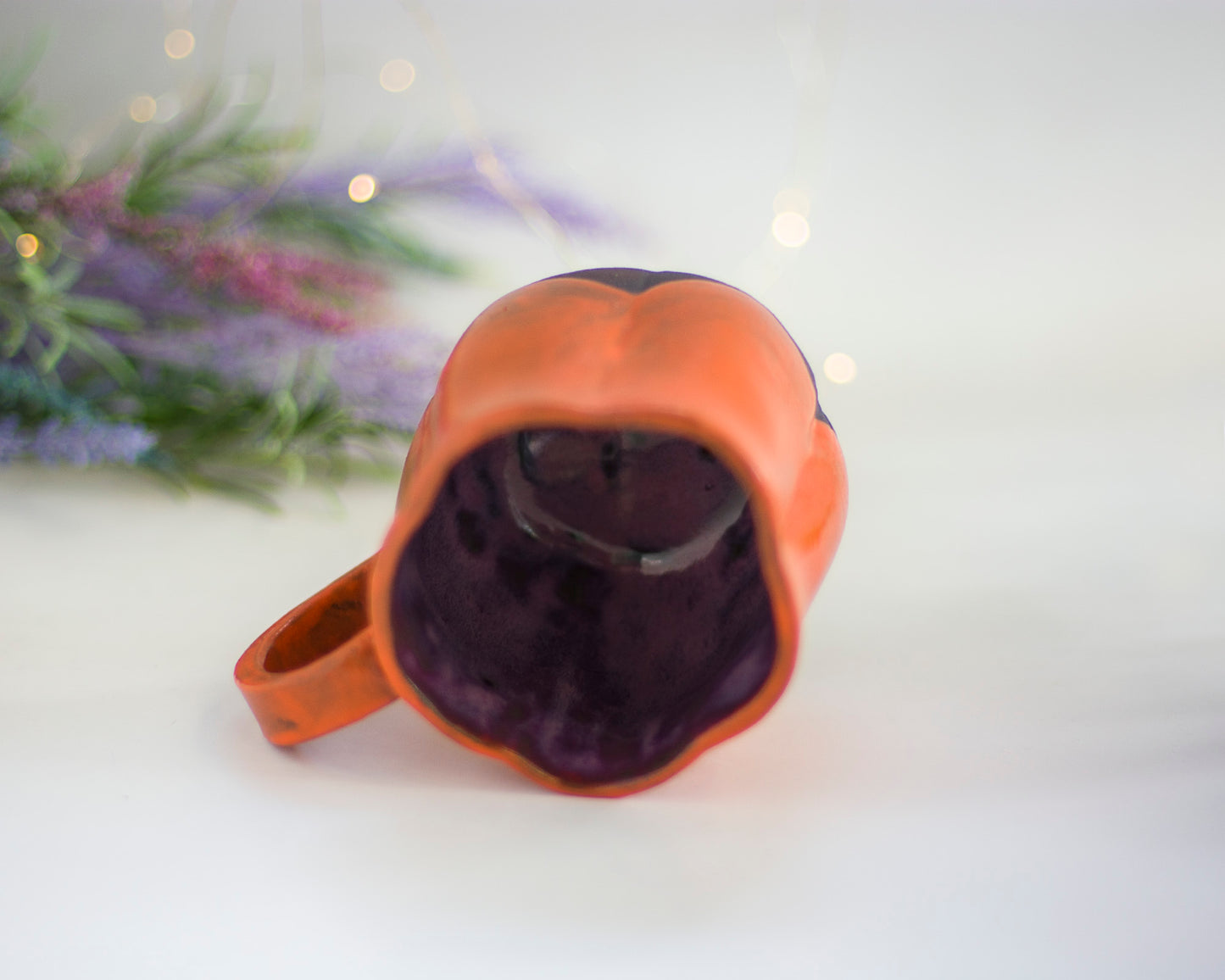 Dark Clay Pumpkin Mug