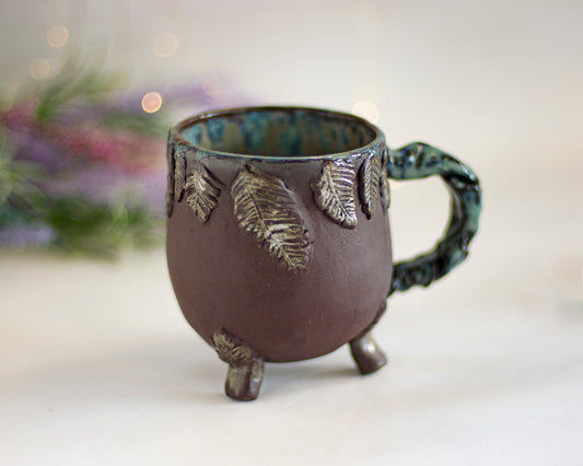 Fern Leaves Cauldron Mug