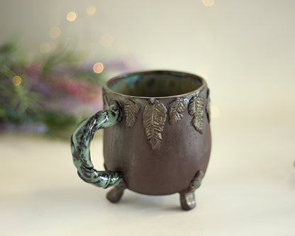 Fern Leaves Cauldron Mug