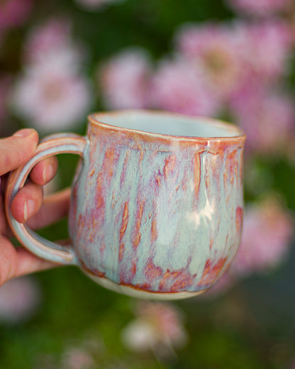 Pink Textured Pumpkin Mug