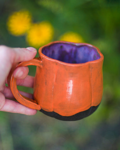 Dark Clay Pumpkin Mug