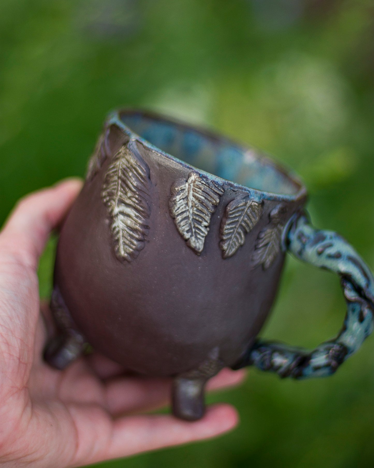 Fern Leaves Cauldron Mug