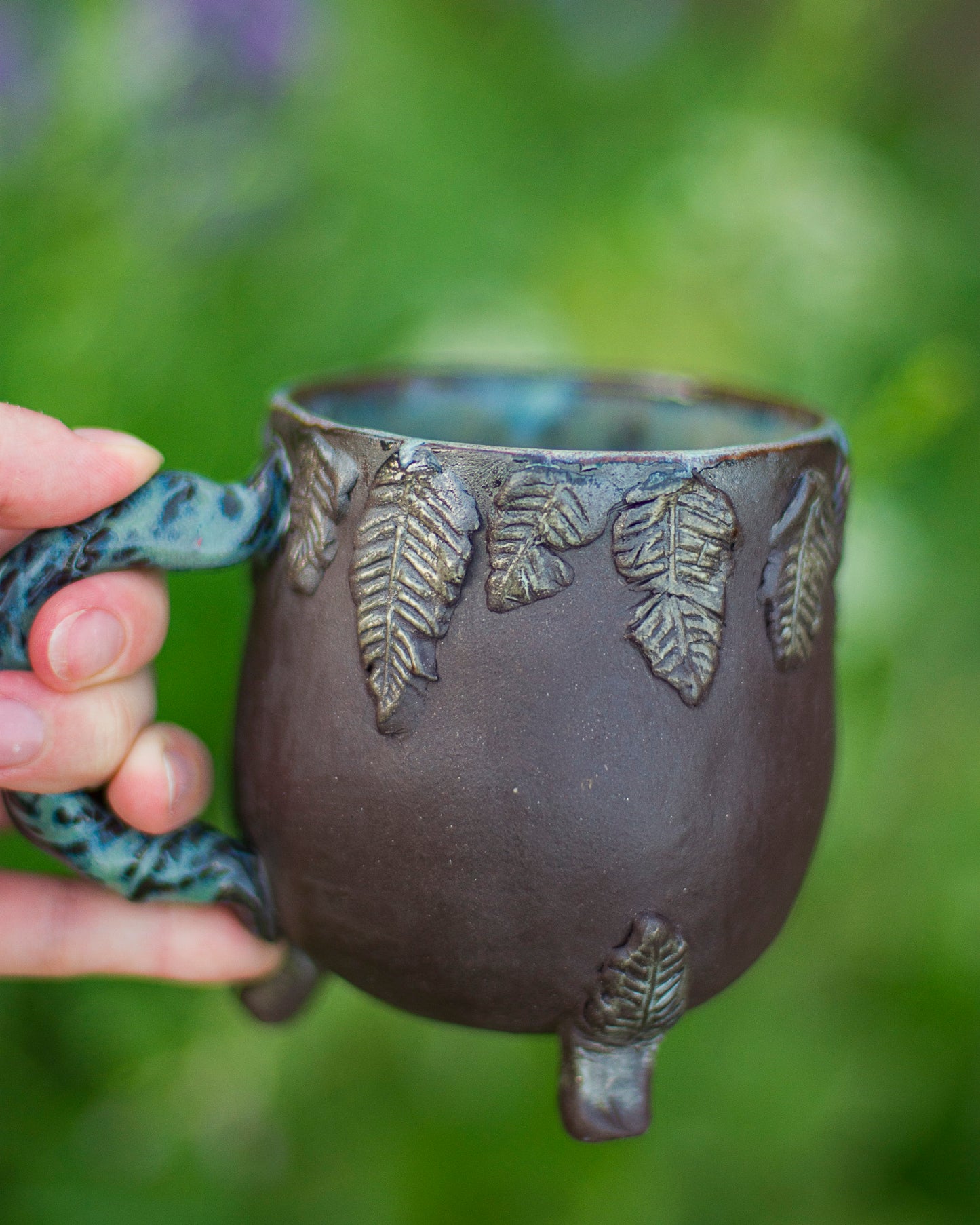 Fern Leaves Cauldron Mug