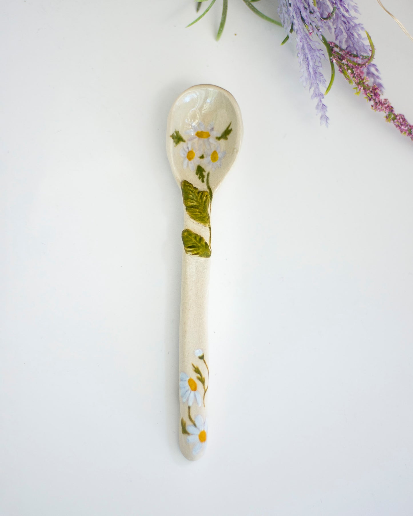 Daisies Ceramic Spoon