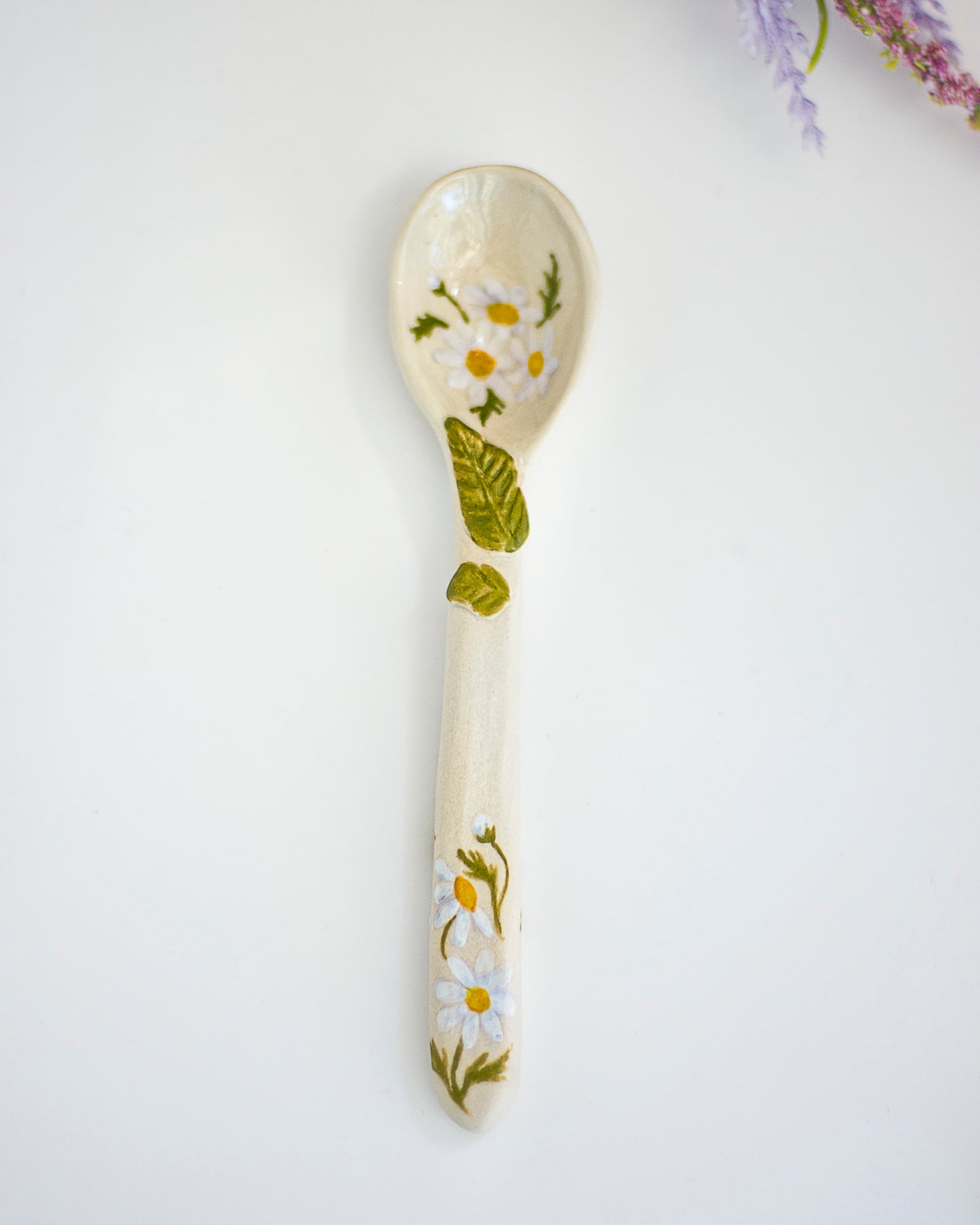 Daisies Ceramic Spoon