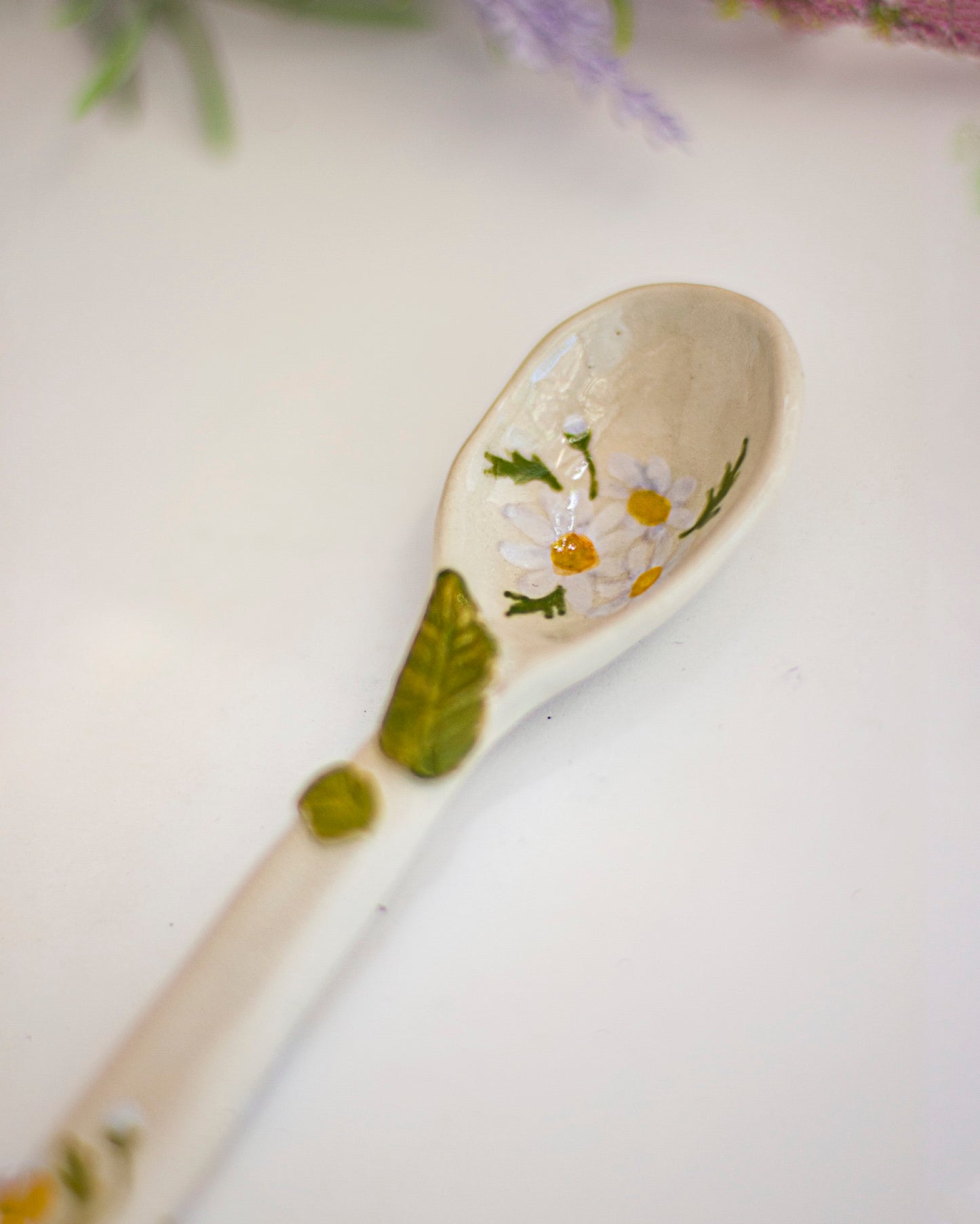 Daisies Ceramic Spoon