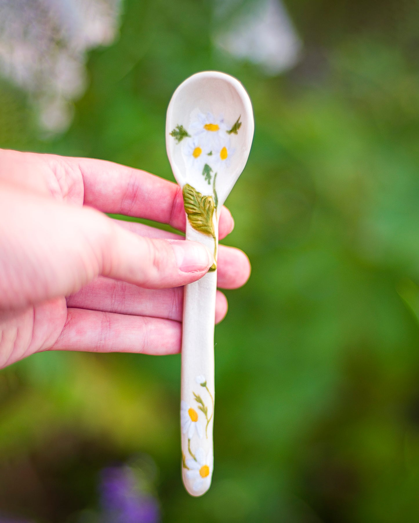 Daisies Ceramic Spoon