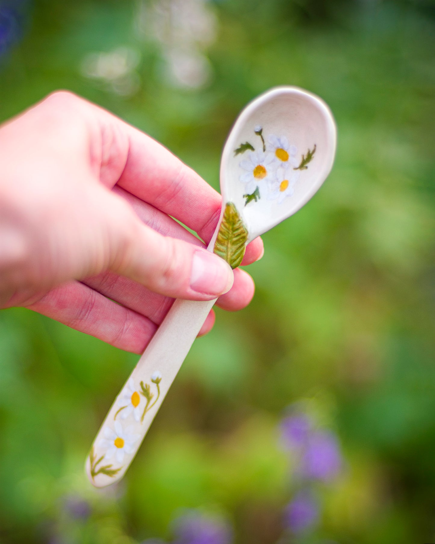 Daisies Ceramic Spoon