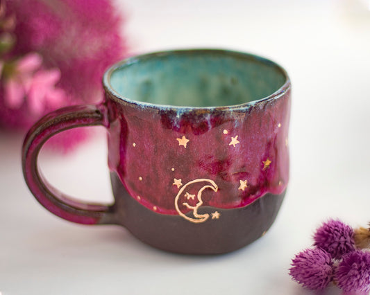 Golden Moon and Stars Mug