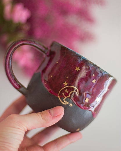 Golden Moon and Stars Mug