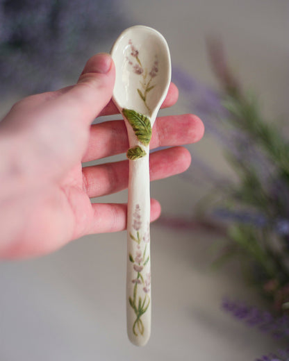 Lavender Ceramic Spoon