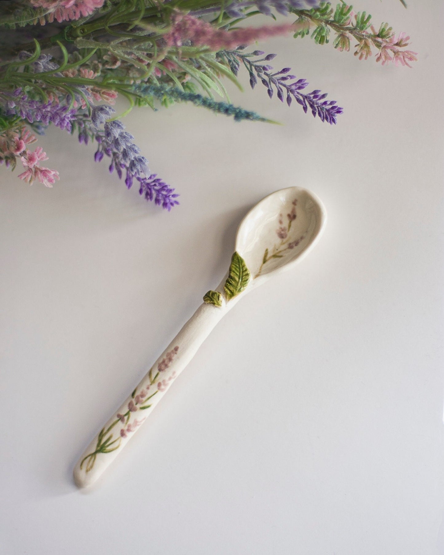 Lavender Ceramic Spoon