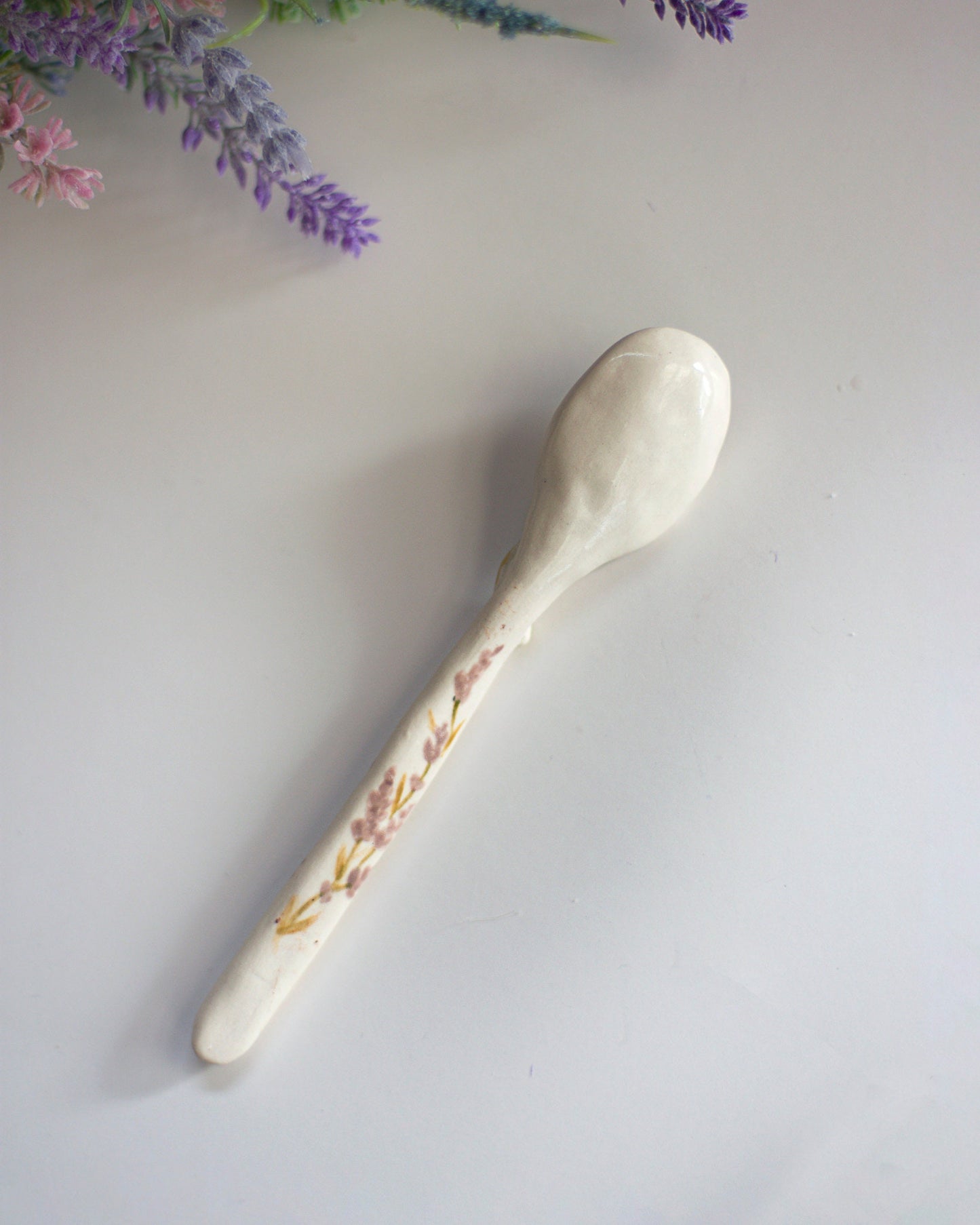 Lavender Ceramic Spoon