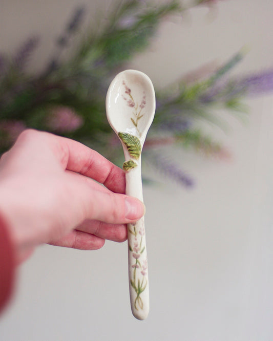 Lavender Ceramic Spoon